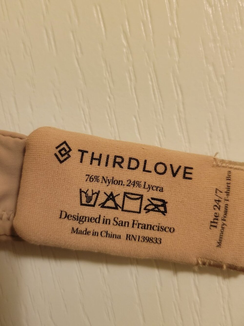 Brand New with Tags (BNWT) Tan Beige ThirdLove 24/7 T-Shirt Bra (size 32E) - Picture 3 of 4